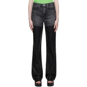 Frame 'Le Jane' Black Coated Denim Jeans Size 30